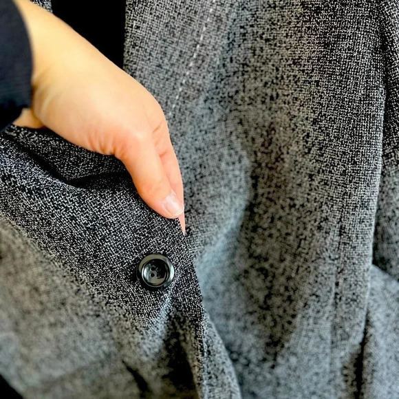 Simply Manakin/ Grey & black peppered/ Buttoned/  Blazer/ Size US 8 - Picture 8 of 16